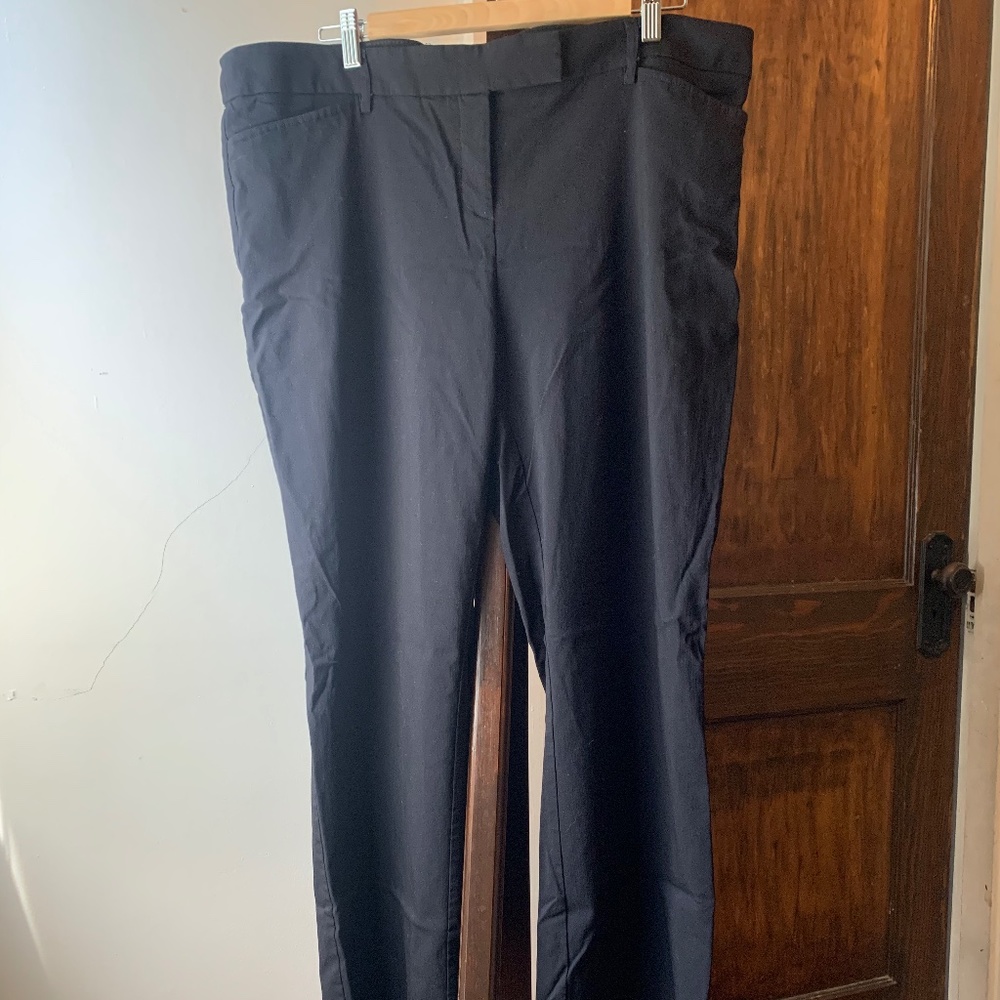 Fashion Bug Black Dress Pants; Straight Leg